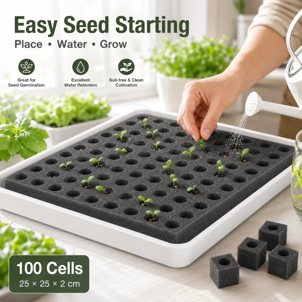 Nursery Plug Tray - Spugne per Coltivazione Idroponica Senza Suolo,