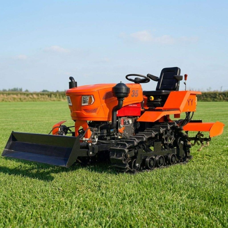 Farming Equipment For Agriculture - Trattore Cingolato 4WD con Fresa Rotante